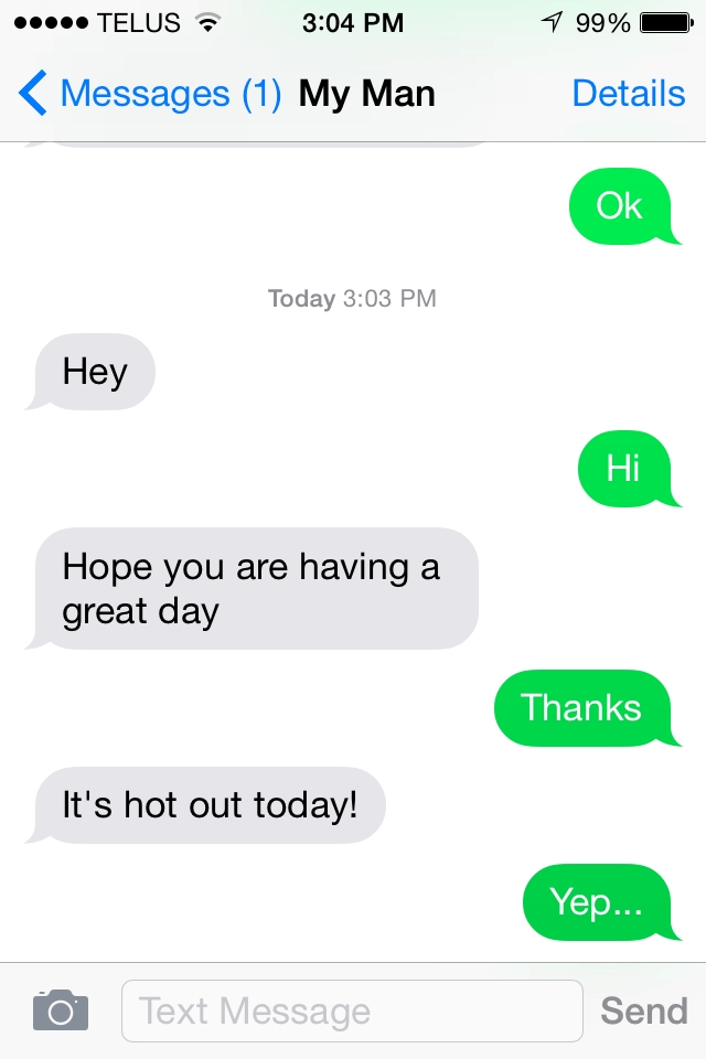 dating etiquette call text